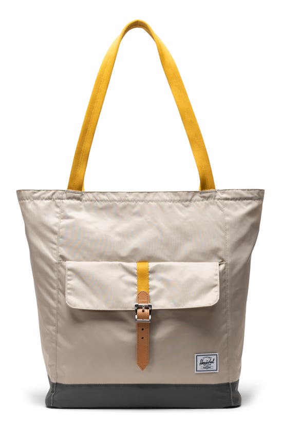 Herschel Supply Co Retreat Nylon Tote In Light Pelican/ Harvest Gold