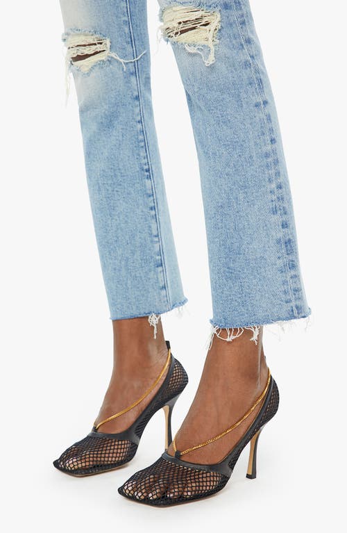 Shop Mother The Insider Flood High Waist Frayed Hem Bootcut Jeans In Peak A Boo