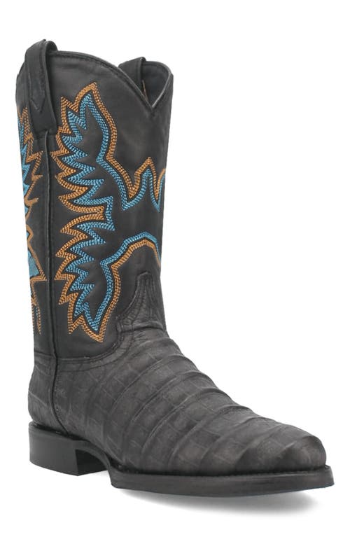 Dingo Trail Boss Alligator Embossed Cowboy Boot In Black