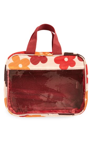 Shop Mytagalongs Poppies Toiletry Bag In Mulberry