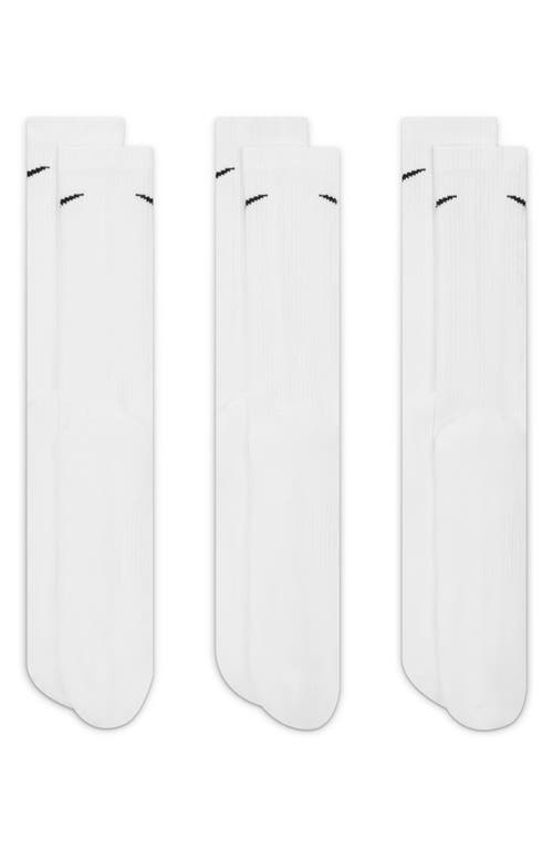 NIKE NIKE ASSORTED 3-PACK EVERYDAY PLUS CUSHION CREW TRAINING SOCKS 
