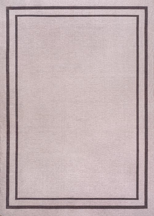 Jonathan Y Sloane Classic 2-stripe Border Washable Area Rug In Light Purple/dark Purple