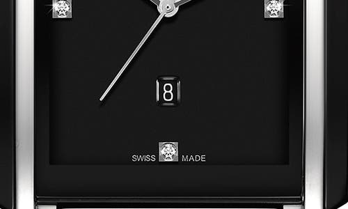 Rado Integral Diamond Ceramic Bracelet Watch, 31mm X 41.1mm In Black/silver