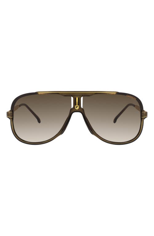 Carrera Eyewear 64mm Gradient Oversize Aviator Sunglasses In Brown/brown Sf
