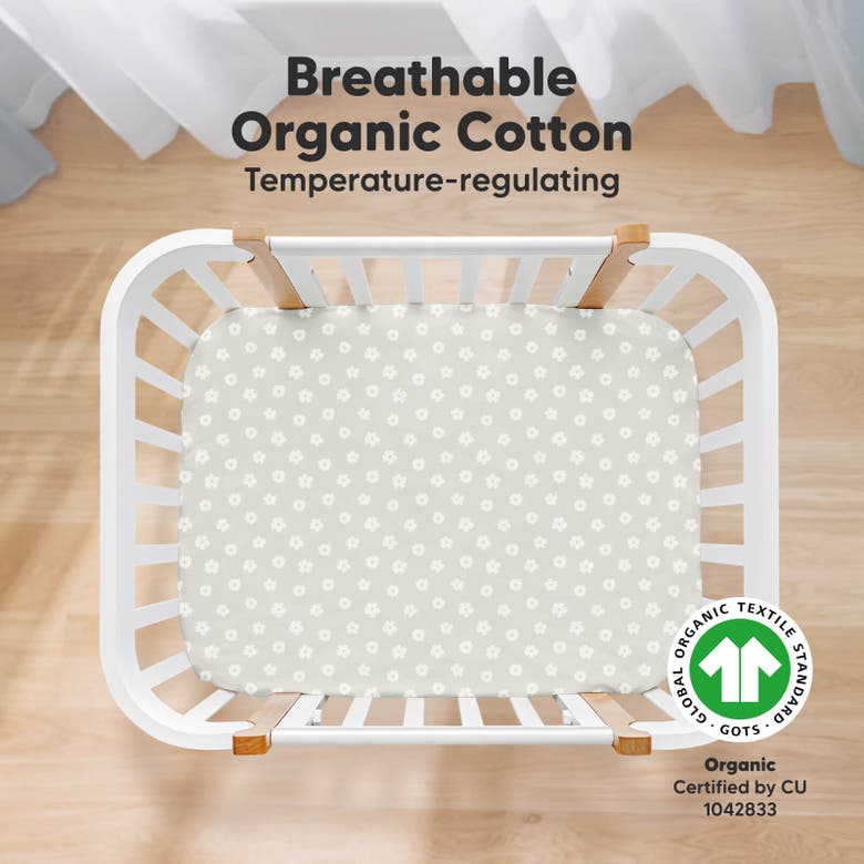 Keababies Soothe Fitted Mini Crib Sheet In Meadow