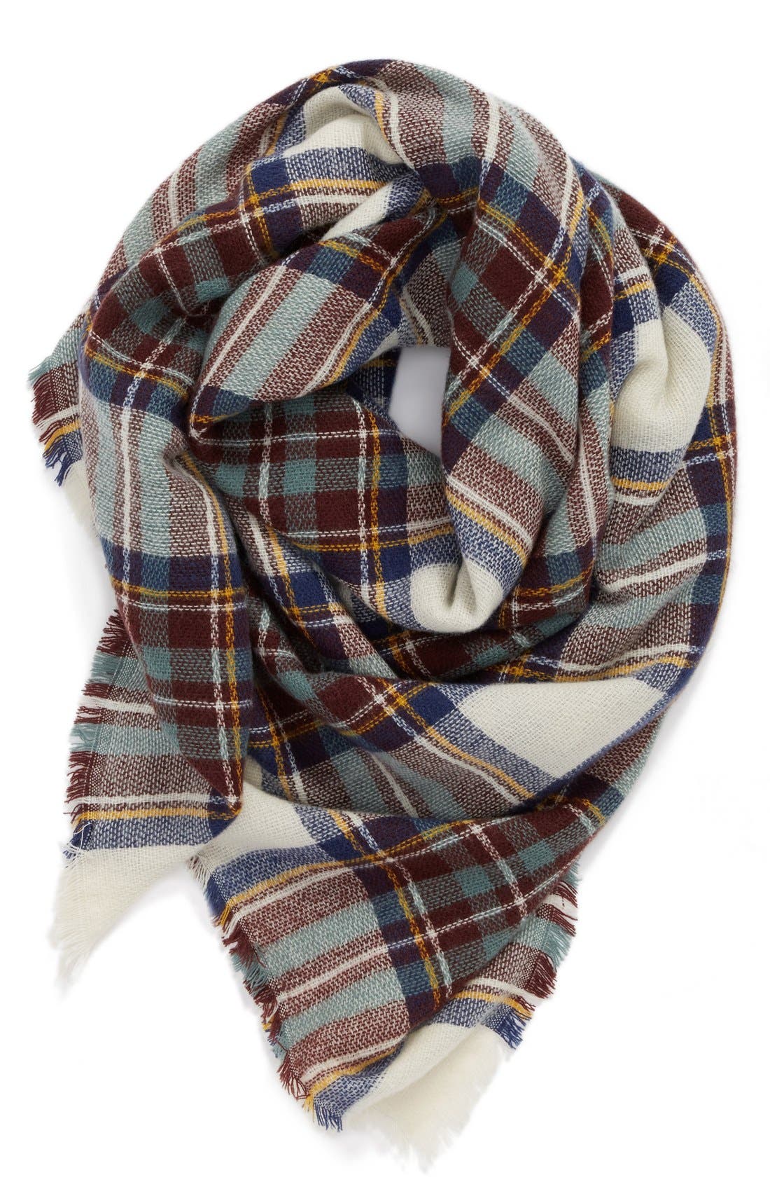 Evelyn K Plaid Blanket Scarf Nordstrom
