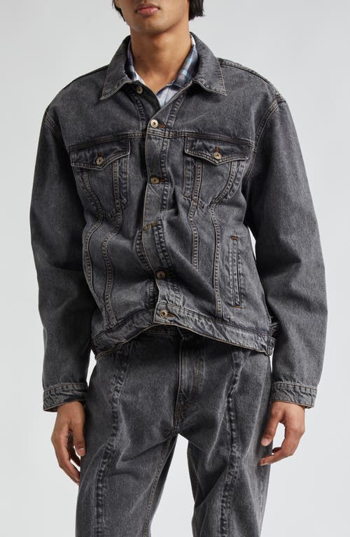 Y/Project Evergreen Wire Denim Jacket Vintage Black at Nordstrom,