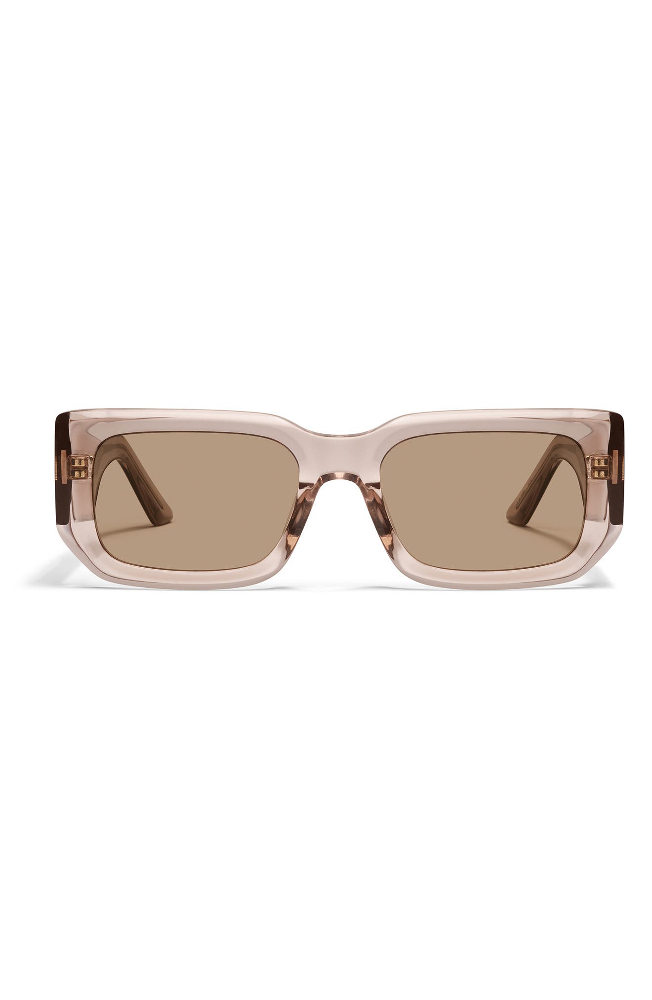 QUAY Tell Me More 54mm Square Sunglasses in Doe/Tan Cover