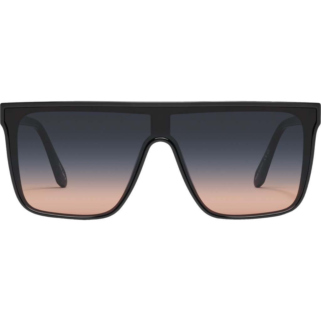 Quay Australia Nightfall 49mm Gradient Shield Sunglasses In Black