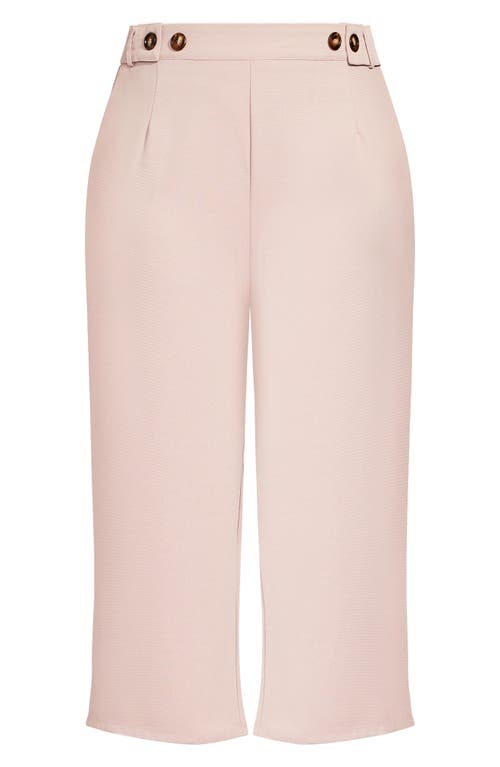 Shop City Chic Wide Crop Leg Pants In Rose Punchdnu