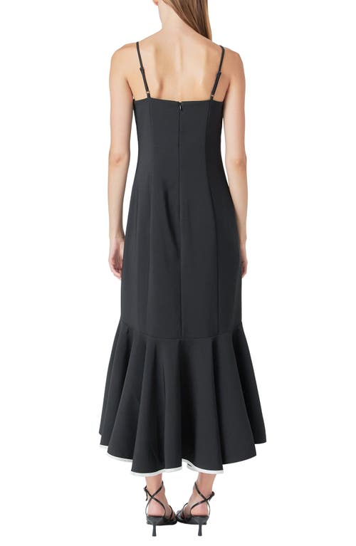 Endless Rose Flounce Hem Dress In Black