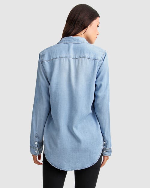 Belle & Bloom Keep Me Wild Denim Top In Indigo
