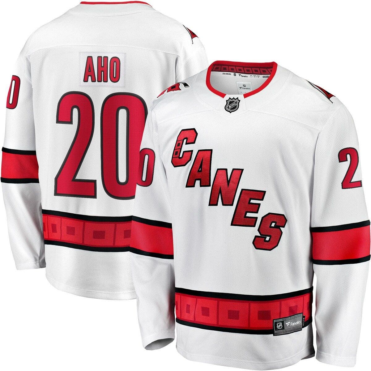 UPC 194535000991 product image for Men's Fanatics Branded Sebastian Aho White Carolina Hurricanes Away Premier Brea | upcitemdb.com
