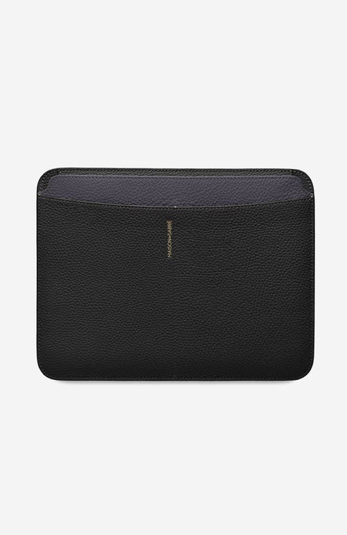 MAISON de SABRÉ Leather iPad Case in Graphite Caviar at Nordstrom, Size Medium