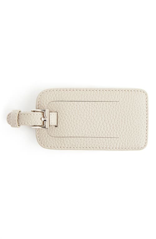 ROYCE New York Leather Luggage Tag in Taupe