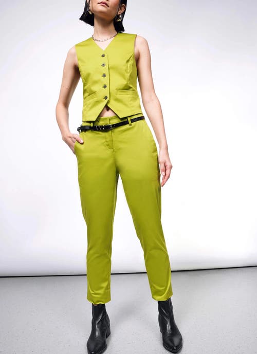 Shop Wildfang The Essential Slim Crop Pant In Pickle