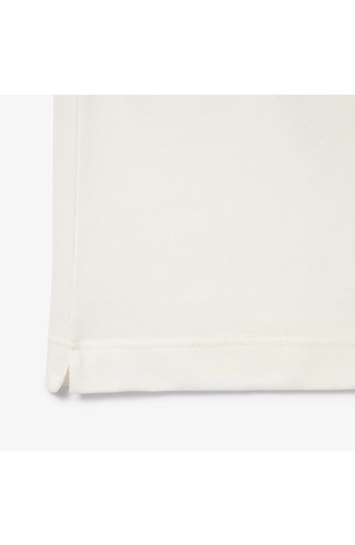 Lacoste Striped Organic-cotton Polo Shirt In Farine/ladigue