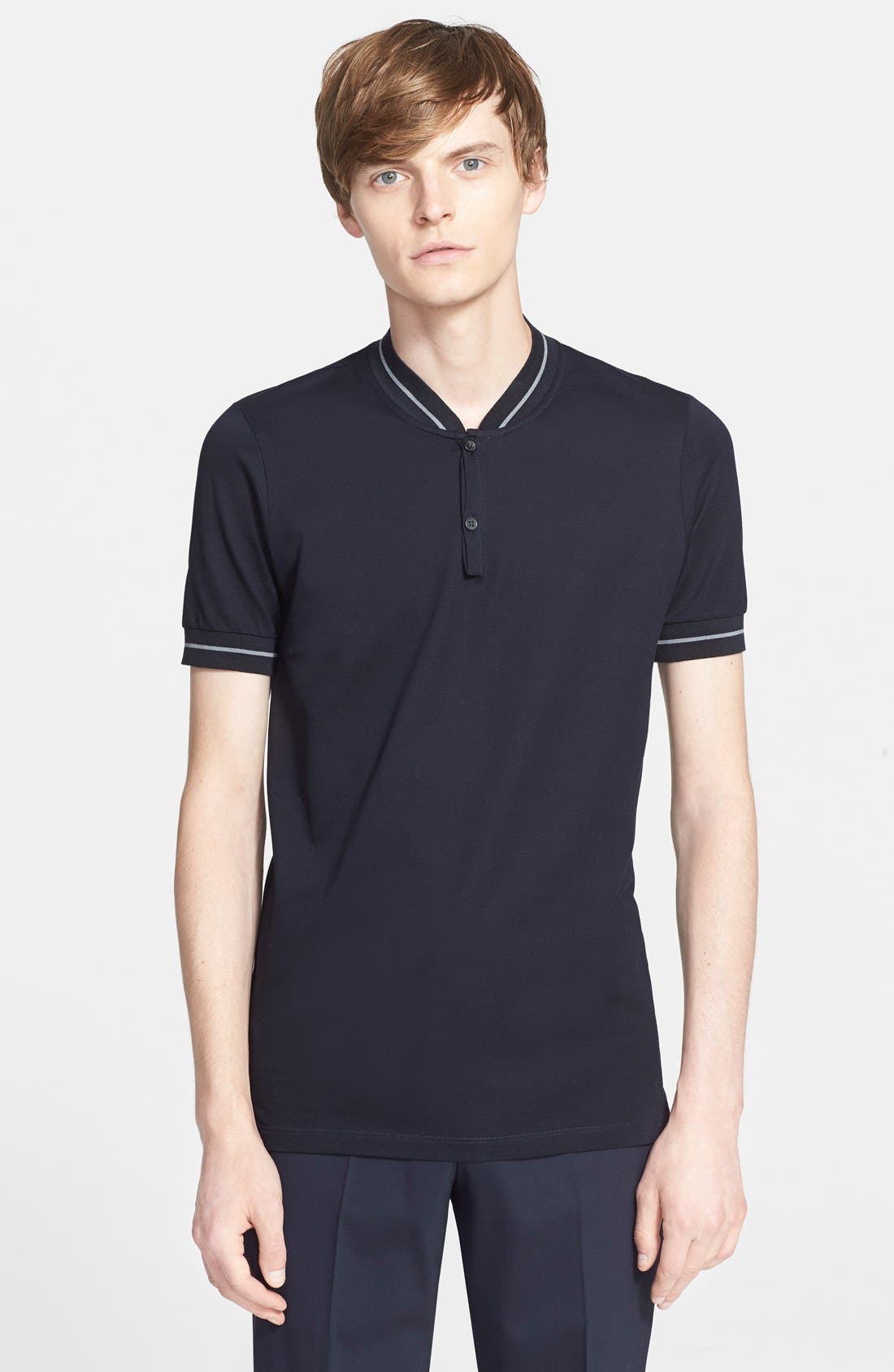 baseball collar polo