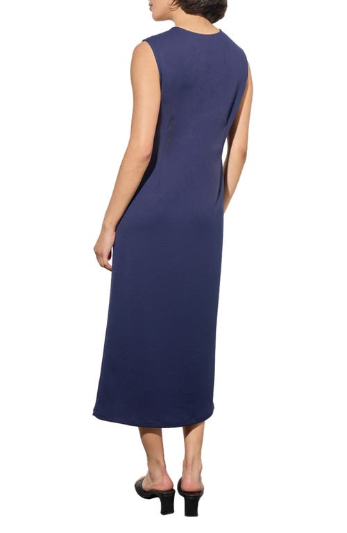 Shop Ming Wang Sleeveless Midi Dress In Regatta