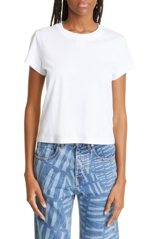 alexanderwang.t alexanderwang. t Women's Shrunken Cotton Logo Tee in White