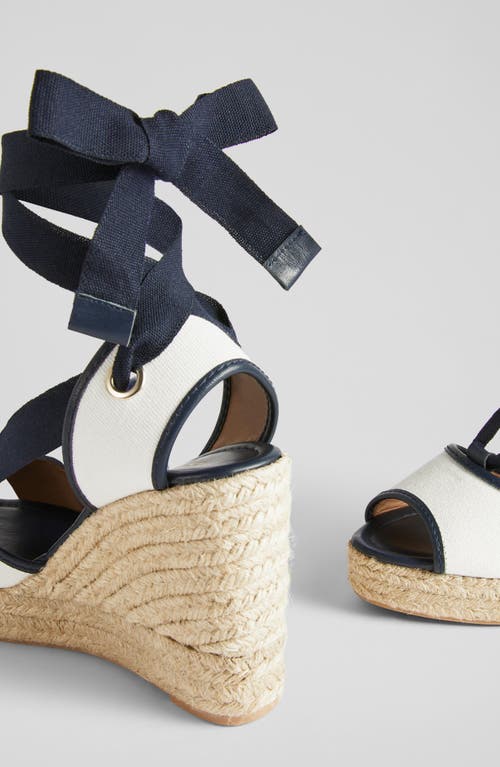 Shop Lk Bennett Chiara Espadrille Sandal In Navy/cream