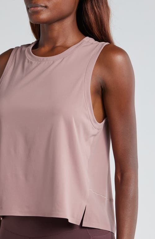 Shop Rhone Serene Crop Performance Tank In Mauve