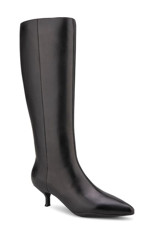 Aerosoles Loano Knee High Boot in Black Nappa Leather 