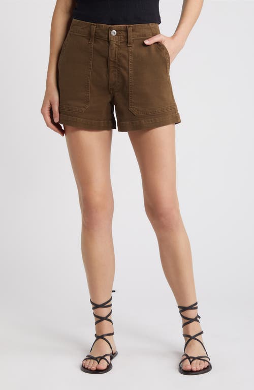 Analeigh Patch Pocket Denim Shorts in Sulfur Shady Moss