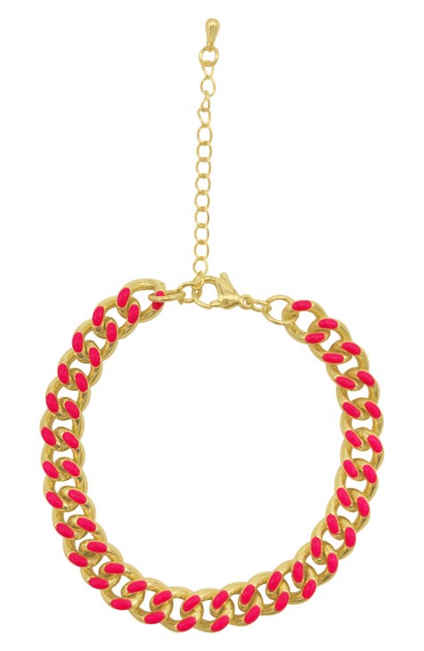 Enamel Curb Chain Bracelet
