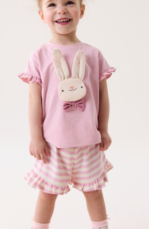 Next Kids' Ruffle Bunny Top & Shorts Set In Pink