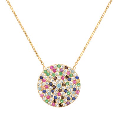 Lesa Michele Crystal Pave Pendant Necklace