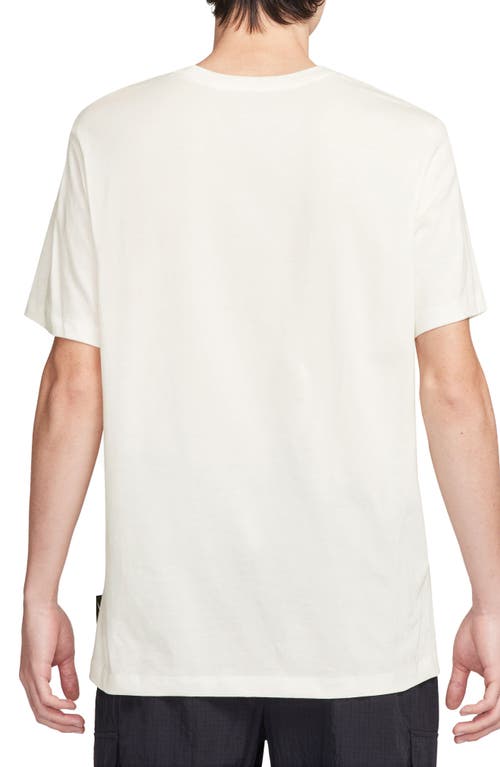 Shop Nike Swoosh Logo Graphic T-shirt In Sail