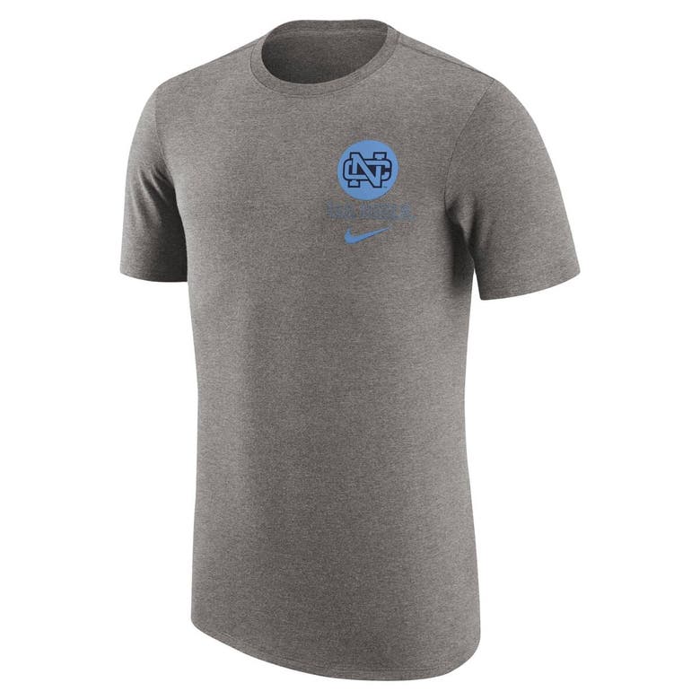 Shop Nike Heather Gray North Carolina Tar Heels Retro Tri-blend T-shirt