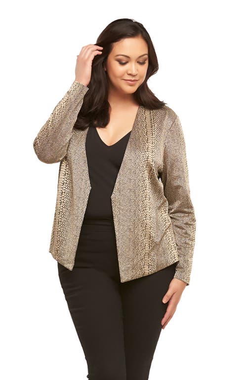 Tart Sun Blazer Snake Print Jacket In Gold Snake