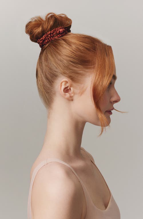 Slip Pure Silk 4-pack Skinny Scrunchies: Back To Basics Collection In Auburn
