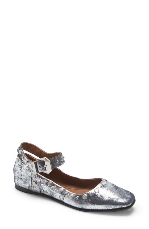 Mystic Mary Jane Flats in Silver Distress