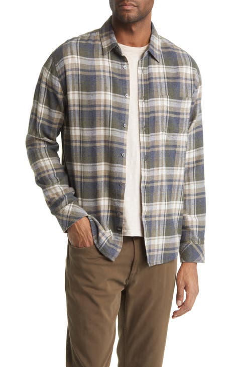 Eleventy Check-print Buttoned-pocket Relaxed-fit Cotton Overshirt for Men