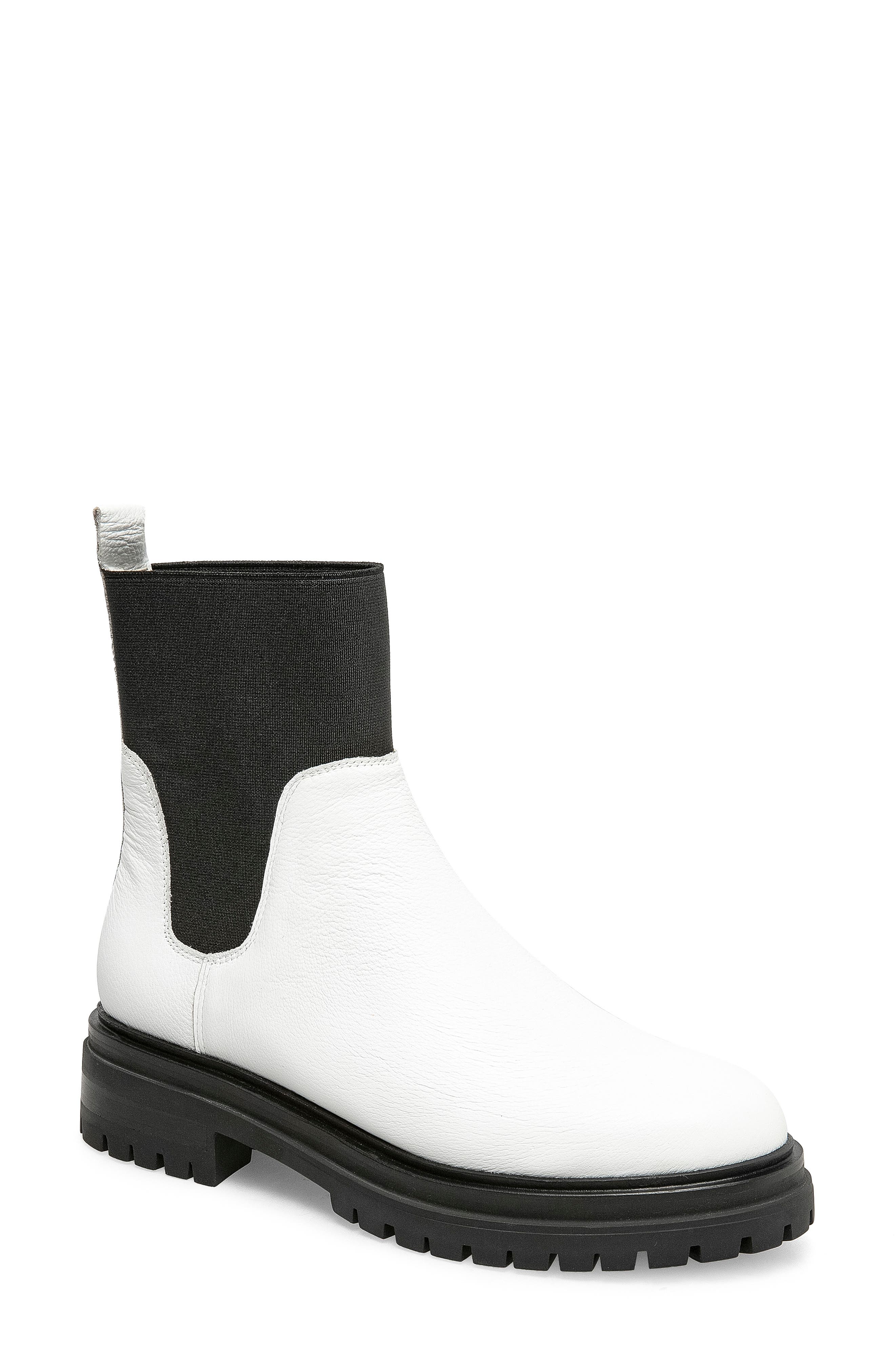 chunky chelsea boots white