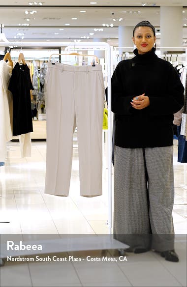 Crepe Tailored Straight-Leg Pant in Trousers