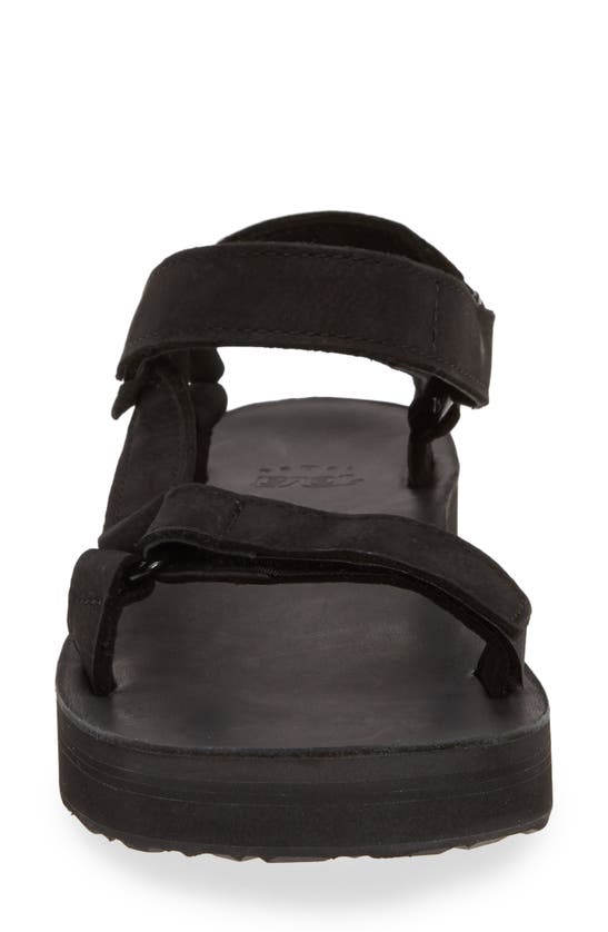 Shop Teva Midform Universal Leather Sandal In Black Leather