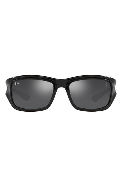 Ray-Ban 59mm Mirrored Square Sunglasses in Grey Mirror at Nordstrom