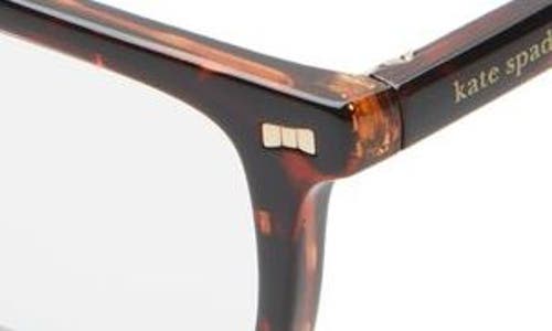 Kate Spade Jodie 50mm Rectangular Reading Glasses In Dark Havana Gold/clear Blue