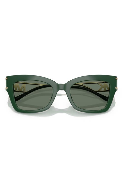 Shop Michael Kors 52mm Square Sunglasses In Green