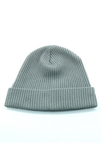 Portolano Merino Wool Rib Cuff Beanie In Cobblestone
