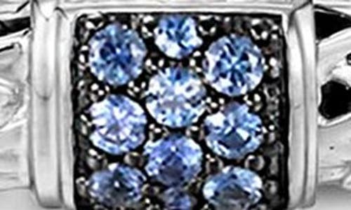 John Hardy Classic Chain Sterling Silver Lava Small Bracelet With Blue Sapphire In Silver