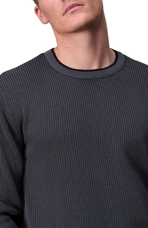 Shop Rag & Bone Harvey Crewneck Cotton Sweater In Shark Blue