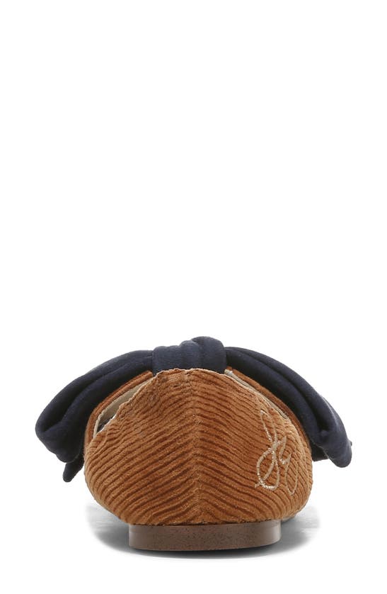 Sam Edelman Kids' Felicity Flat In Brown Mustard/ Baltic Navy