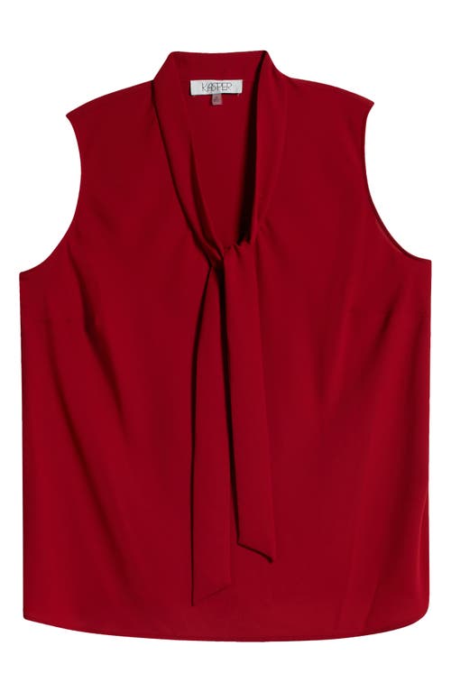 Shop Kasper Tie Front Sleeveless Top In Fire Red