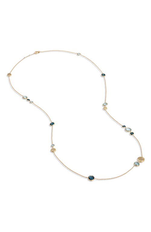 Marco Bicego Jaipur Collection Mixed Blue Topaz Necklace in Yellow Gold at Nordstrom, Size 36