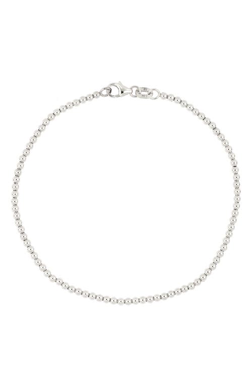 Bony Levy 14K Gold Beaded Bracelet in 14K White Gold at Nordstrom, Size 7